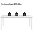 thumbnail image 6 of Industrial Dining Table for 6–8 - Long Rectangular Modern Kitchen & Dining Room Table with Sturdy Metal Legs - Wood Grain Finish, Rounded Corners - Versatile for Living Room, Office, or Workspace, 6 of 7