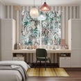 thumbnail image 4 of Palm Leaves Kitchen Curtains Window Panels, Turquoise Tropical Leaf Botanical Retro Spring Insulated Window Treatment Curtain, Grommet Curtains for Bedroom/Living Room/Bathroom, 2 Piece 42"Wx63"L, 4 of 8