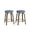 Blue & Natural Wood Color, variant on AENKYO 30" Swivel Bar Stools Set of 2, Bar Height Stools for 38"-44" Tall Tables, Fabric Upholstered, Black