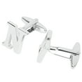 thumbnail image 3 of BodyJ4You 2PC Cufflinks Personalized Initials Letter N Men's Button Shirt Business Gift, 3 of 6