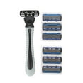 thumbnail image 1 of Ejoyous Manche de Rasoir + 6 Pcs Tête de Rasoir à Six Couches Outil de Soin du Visage Masculin, Rasoir de Sécurité, Rasoir de Sécurité pour Rasage, 1 of 8