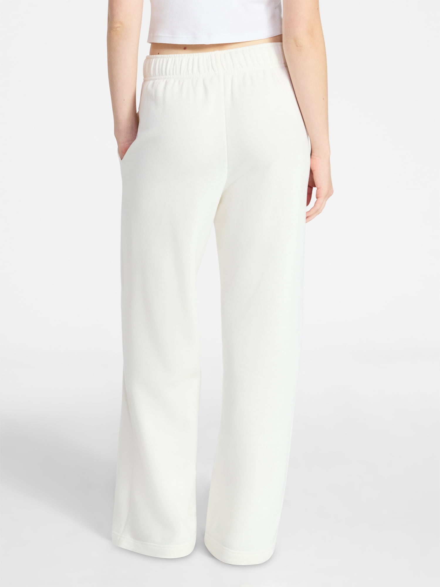 No Boundaries Soft Fleece Wide Leg Pants, 30” Inseam, 1 or 2-Pack, Women’s XXS-4X