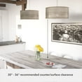 thumbnail image 5 of Hunter - Solhaven 3-light Light Grey Oak, Medium Size Pendant Light, Dimmable, Modern Style, Drum Shaped, for Bedrooms, Dining, Living Rooms - 19379, 5 of 7