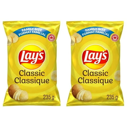 Lay's Classic Potato Chips, 235g (2 Pack)