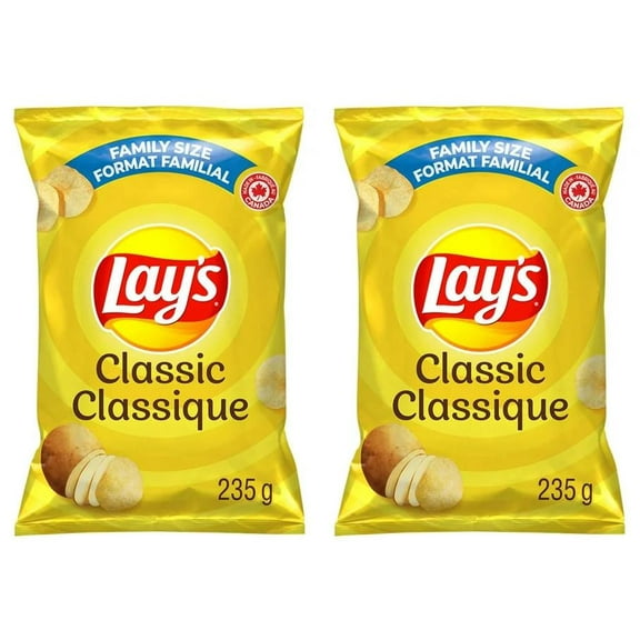 Lay's Classic Potato Chips, 235g (2 Pack)