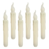 COSMOBETTY White Flameless Taper Candles for Baby 6Pcs 17In