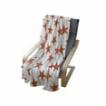 thumbnail image 4 of Abstract Soft Flannel Fleece Blanket, Monochromatic Star Shapes on Plain Background Sky Space Creative Graphic, Cozy Plush for Indoor and Outdoor Use, 70" x 90", Burnt Orange White, by Ambesonne, 4 of 6