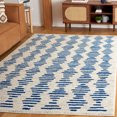 thumbnail image 2 of SAFAVIEH Tulum Lancaster Geometric Striped Area Rug, Ivory/Navy, 4'5" x 6'5", 2 of 8