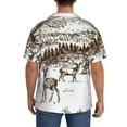 thumbnail image 3 of Sikiie Woodland Forest With Deers Men's Cuban Shirt, Hawaiian Shirts, Business Casual Button Down Shirts, Short Sleeve Shirt-Small, 3 of 5