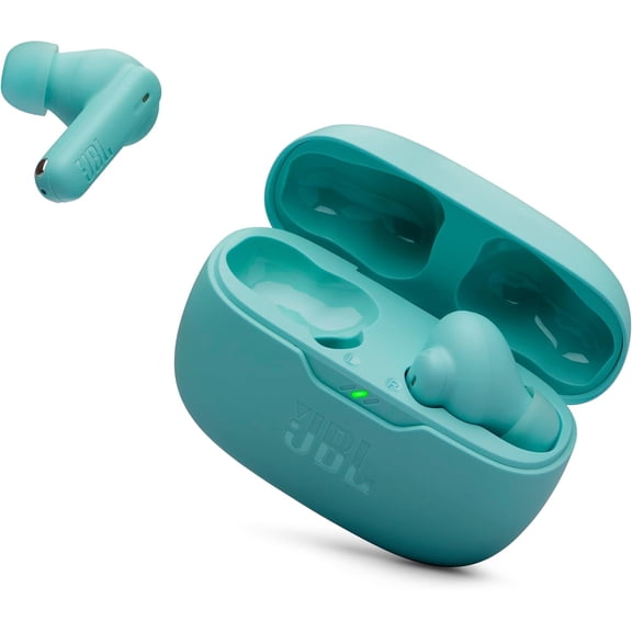 Open Box JBL Vibe Beam 2 - True Wireless Noise Cancelling Earbuds Pure Bass Sound & Smart Ambient Technology, 4mics for Crisp, Clear Calls, up to 40Hrs of Playback, IP54 Dust & Water Resistant (Blue)