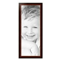 thumbnail image 2 of ArtToFrames 13" x 34" Matte Mahogany with Gold Accent Diploma Picture Frame, 13x34 inch Brown Wood Poster Frame (WOM-5109),  Pack, 2 of 7