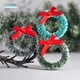 thumbnail image 2 of 12 piezas de mini guirnaldas de Navidad para puerta, guirnaldas de ratán para jardín de hadas, colgante de árbol de Navidad para casa de muñecas, microdecoración del hogar, 2 of 5