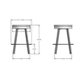 thumbnail image 2 of Amisco Warner 26 In. Swivel Counter Stool - Grey Distressed Wood / Metallic Grey Metal, 2 of 2