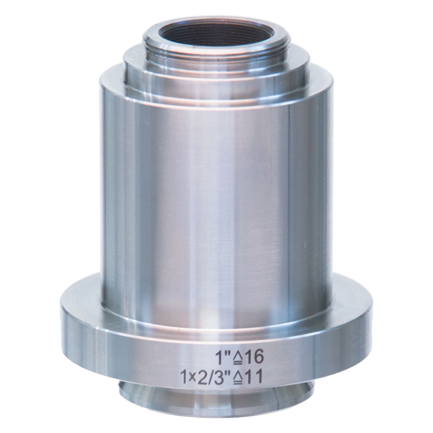 AmScope 1X Stainless Steel Cmount Camera Adapter for Leica Microscopes