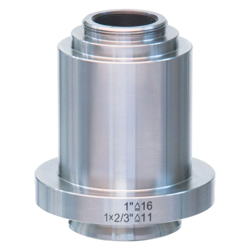 AmScope 1X Stainless Steel Cmount Camera Adapter for Leica Microscopes