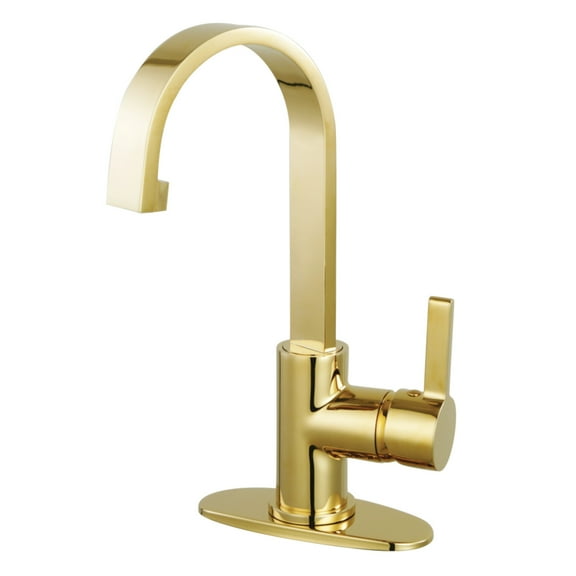 Fauceture LS8212CTL Continental Single-Handle Bathroom Faucet, Polished Brass