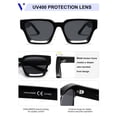 thumbnail image 4 of Gafas de Sol VANLINKER VL9731 Cuadradas Gruesas Negras para Hombre y Mujer, 4 of 5