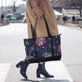 thumbnail image 4 of FORMRS Canvas Laptop Tote Bag for Women with 15.6" Computer Compartments Shoulder Handbag, Red and Blue Fireworks Pattern, 4 of 7