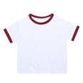 thumbnail image 2 of Ruyang Boys Ringer T-Shirt Soft Cotton Blend Retro Athletic Tee Girls Vintage Contrast Trim Sports Top School Preppy Summer Tshirts, 2 of 5