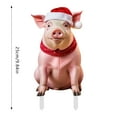 thumbnail image 3 of Christmas Christmas Garden Funny Animal Decorations Holiday Garden Funny Animal Decorations Christmas Welcome Sign Garden Funny Animal Card Decorations (F) Card Slot Easy To Use, 3 of 4