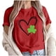 thumbnail image 1 of Camiseta de Manga Corta de Cuello Redondo Impresa de Primavera Superior de las Mujeres, Mezcla Ligera de Poliéster para Uso Diario Y de Fiesta Casual, 1 of 1