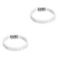 thumbnail image 1 of Brazalete de cerámica Sonducket cadenas geométricas joyería para novia color Blanco 2piezas, 1 of 6