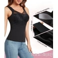 thumbnail image 3 of Lilvigor Thermal Tops for Women Cold Weather Warm Under Clothes Buit in Bra Thermal Lace Tank Top Thermal Undershirt, 3 of 6
