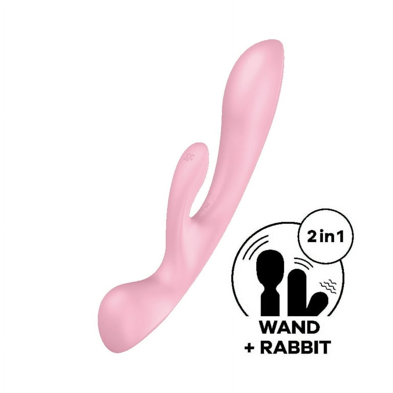 Satisfyer Triple Oh Wand and Rabbit Vibrator - Clit Stimulator and Personal  Full Body Massager, Clitorial and G-Spot Stimulation, Adult Sex Toy for  Women - Multi-Use, Waterproof, Rechargable (Pink)