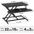 thumbnail image 4 of Bureau Debout Grand à Hauteur Réglable, Convertisseur Rapide Assis-Debout pour Ordinateur pour Poste de Travail de Bureau à Domicile (Cadre + Surface de Travail), 4 of 7