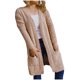 thumbnail image 2 of Puntoco moda mujer Casual cuello pico manga larga otoño suéter cárdigan blusa tops Puntoco Puntoco-6361, 2 of 6