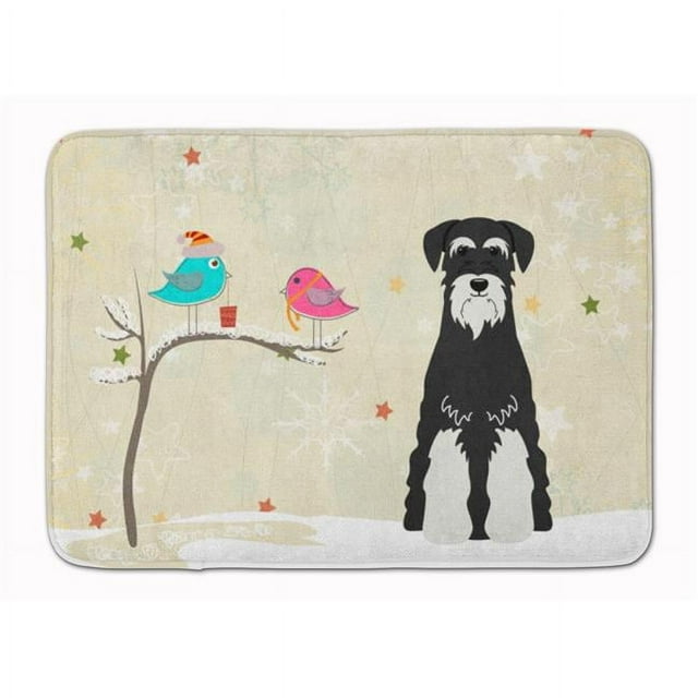 Carolines Treasures BB2505RUG Christmas Schnauzer Salt & Pepper Machine Washable Memory Foam Mat
