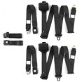 thumbnail image 1 of Volkswagen Type 4 1968-1974 Standard 3 Point Black Retractable Bench Seat Belt Kit - 3 Belts, 1 of 1