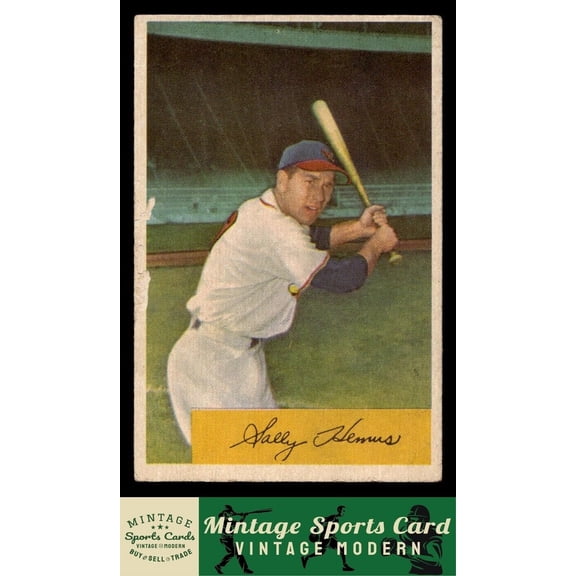 1954 Bowman Solly Hemus #94 St. Louis Cardinals Baseball Card St. Louis Cardinals MLB BASEBALL Trading Card
