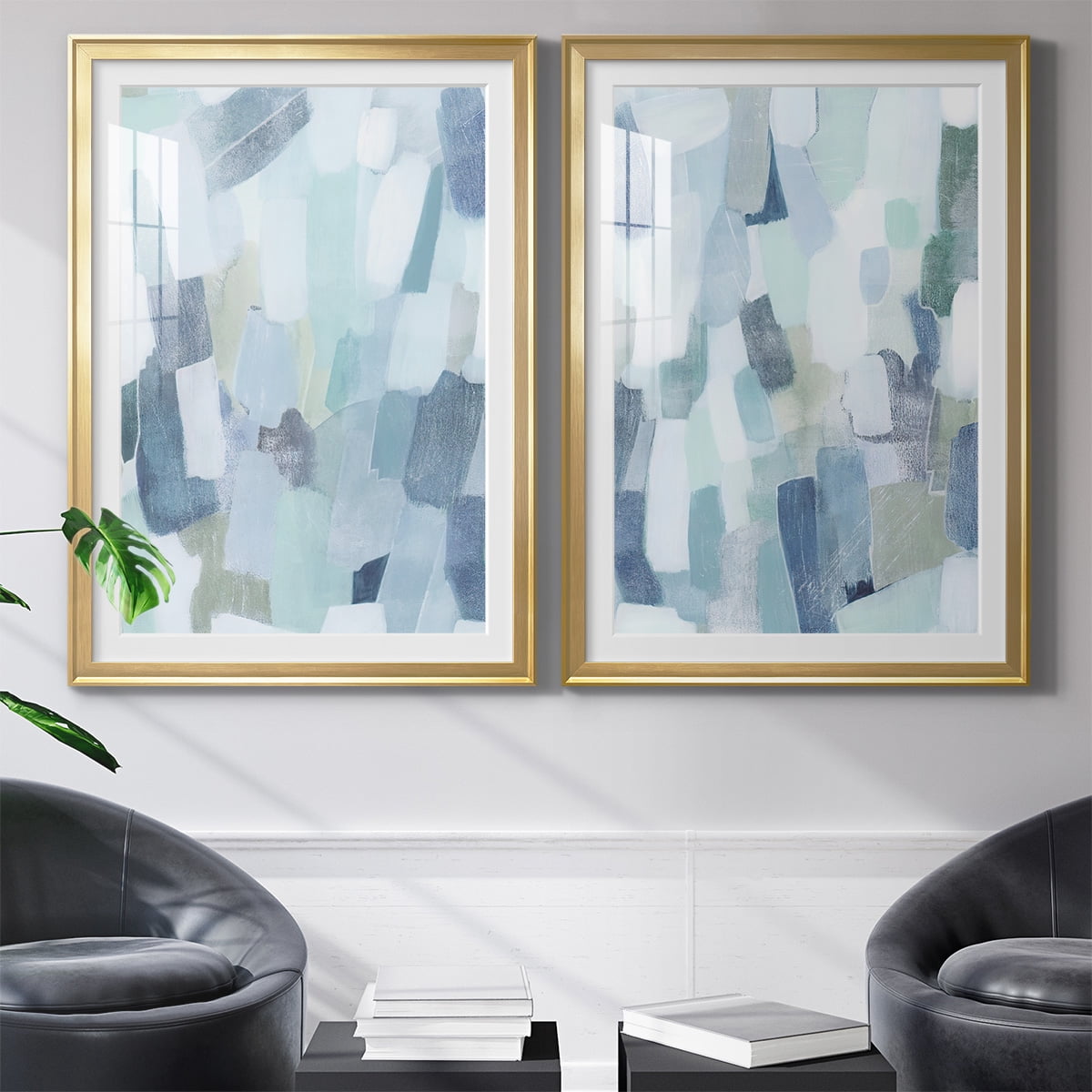 Wexford Home Dusky Gale I Premium Framed Print, 30.5" x 42.5" - Ready to Hang, Gold (Set of 2)