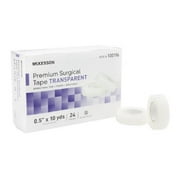 McKesson - Medical Tape McKesson Water Resistant Plastic 1 Inch X 10 Yard Transparent NonSterile - 120/Case