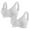 White, variant on Plus Size Womens Bras White Full Coverage 2 Pack Wireless Breathable Rhinestone Bras T Shirt Bra M