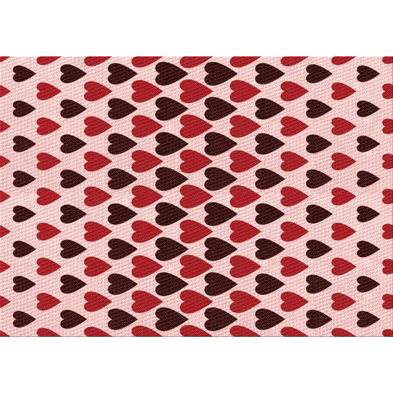 Ahgly Company Machine Washable Indoor Rectangle Transitional Deep Rose Pink Area Rugs, 8' x 10'