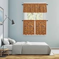 thumbnail image 5 of Boho Yellow Flowers Kitchen Curtains Sets for Windows 36 Inch Length, Spring Abstract Watercolor Floral Leaf Rod Pocket Window Treatments Tier Curtains and Valances Set for Bedroom/Bathroom, 5 of 8