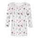 thumbnail image 4 of Camisetas con estampado floral Sentuca para mujer 2024, camisetas de cuello redondo con mangas 3/4 para mujer, blancas, talla L, 4 of 5