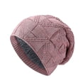 thumbnail image 2 of ZNQHFRE Men Women Thick Solid Knit Pile Hat, Windproof Warm Ear‑Cover Winter Beanie Hat, 2 of 3