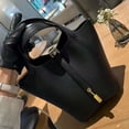 thumbnail image 4 of Bolso tipo cubo de piel auténtica para mujer, bolso de mano de alta gama, gran capacidad, capa superior de piel de vaca, bolso de cesta de verduras para mujer, 4 of 6
