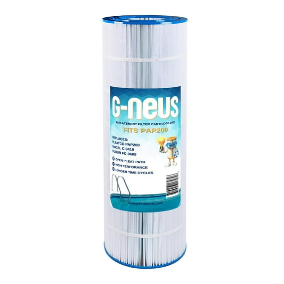 G-NEUS Pool & Spa Filter | Replaces PAP200, Unicel C-9419, Pentair R173217, FC-0688 | 200 Sq Ft Coverage | High Performance Replacement Cartridge, 1 Pack