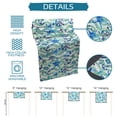 thumbnail image 7 of Table Runner Dresser Scarves 120 Inch Long, Marine Starfish Sea Conch on Wave Stripe Linen Dining Table Runners Ocean Nautical Anchor Rudder Tabletop Scarf for Wedding Holiday Party Kitchen, 7 of 7
