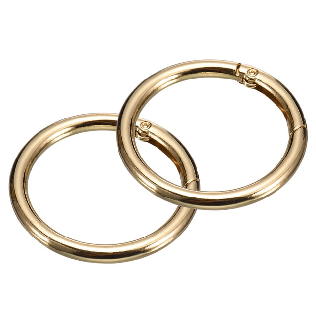 Anillo de resorte redondo, clips de hebilla de gatillo para bolsas, carteras, llaveros, accesorios de bricolaje, dorado claro
