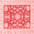 thumbnail image 1 of Ahgly Company Indoor Square Abstract Red Modern Area Rugs, 4' Square, 1 of 4