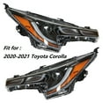 thumbnail image 5 of Labwork 2pcs Headlights Assembly Black Headlamp Housing Fit for 2020-2021 Toyota Corolla, Front Left & Right, 5 of 6