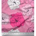 thumbnail image 1 of Soimoi Poly Georgette Fabric Carnation Floral Decor Fabric Printed Yard 52 Inch Wide, 1 of 1