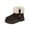 Coffee, variant on Snow Boots for Women Fleece Cuff Chunky Sole Warm Winter Ankle Boots for Skiing