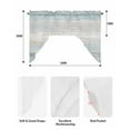 thumbnail image 6 of Blue Beige Farmhouse Swag Valance for Windows 56'' x 36'', Vintage Wooden Striped Light Filtering Kitchen Curtains Valances for Bathroom/Living Room/Bedroom/Café, Rod Pocket Curtain Panel, 6 of 6