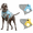 blue-gray, variant on Waterproof Dog Raincoat – Lightweight Hooded Jacket with Reflective Strips for Small Dogs, Breathable Four-Leg Design for Outdoor & Home